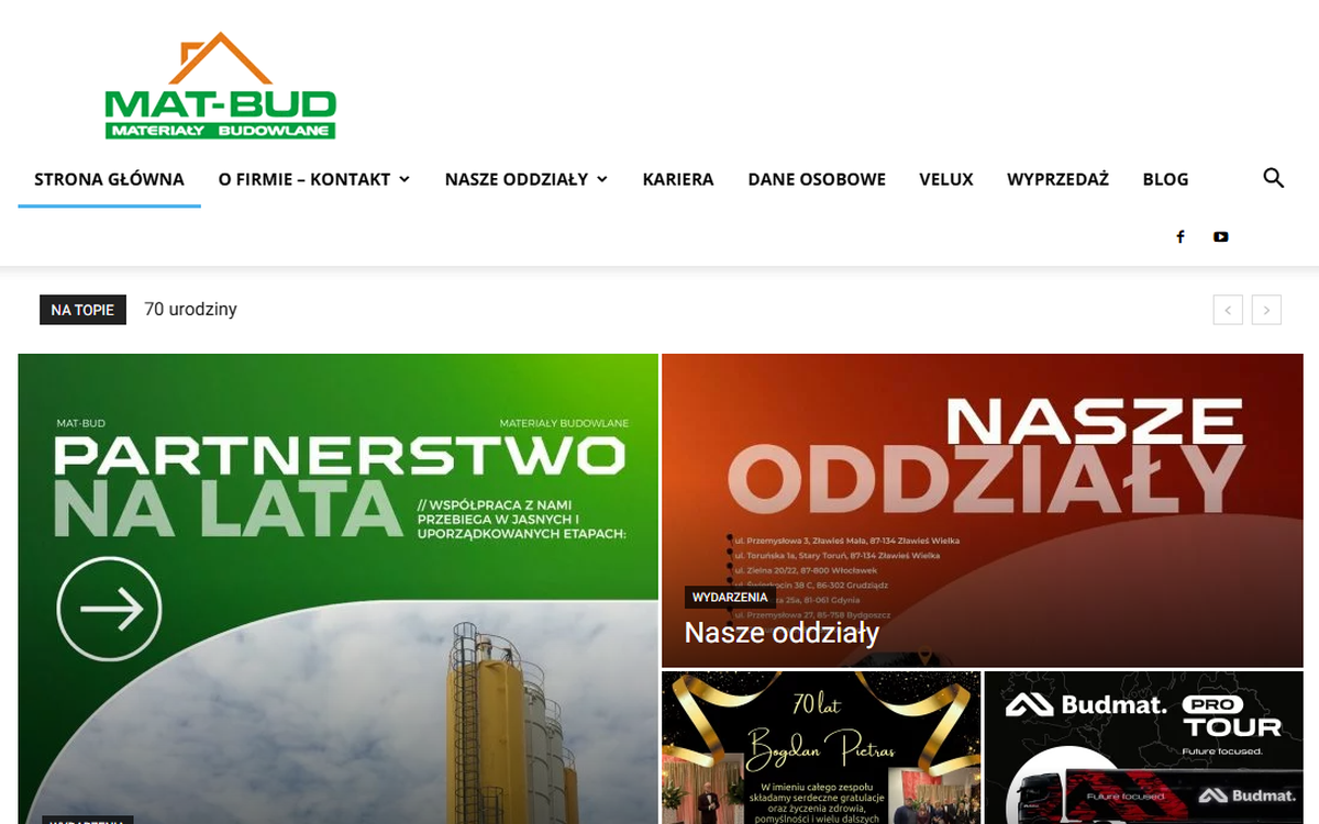 Mat-Bud Toruń – strona internetowa