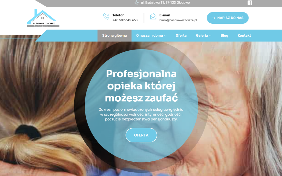 Baśniowe Zacisze – strona internetowa