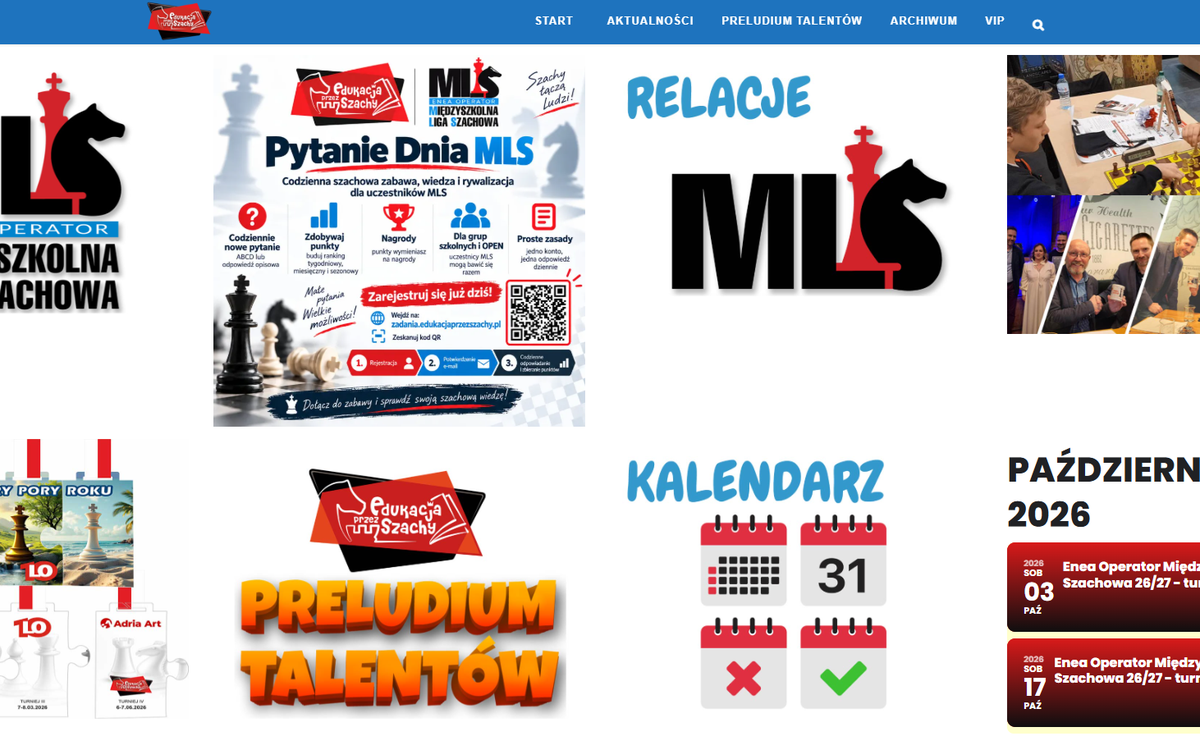 Edukacja przez szachy – strona internetowa